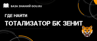 Где искать тотализатор БК Зенит